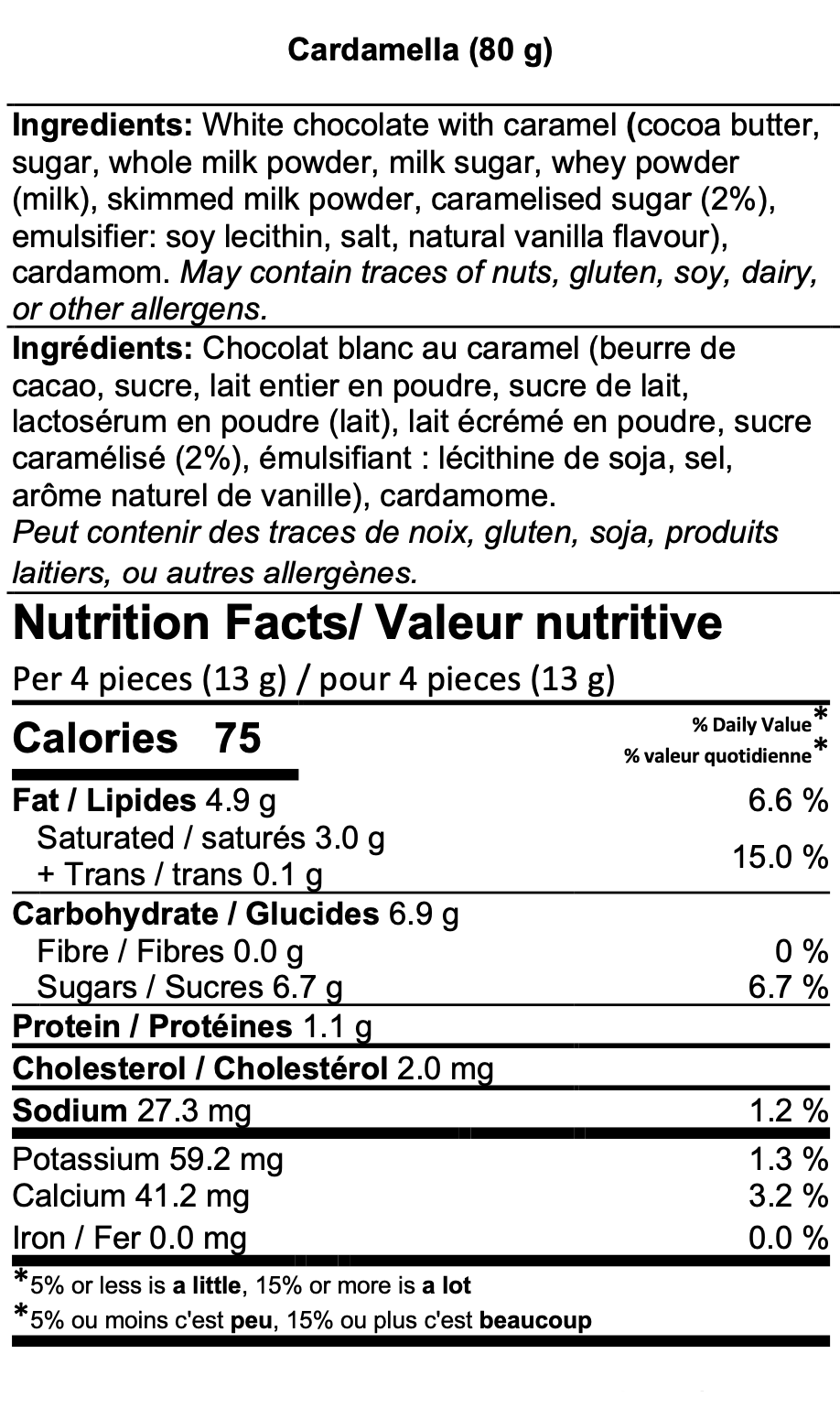 Cardamella Chocolate Bar