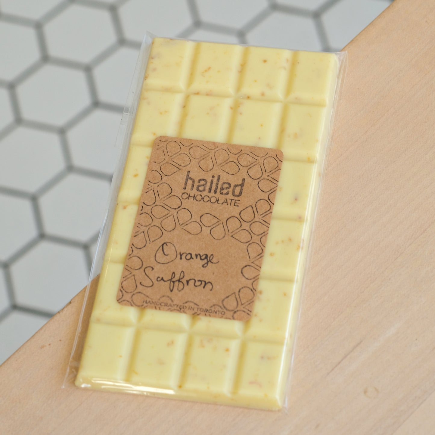 Orange Saffron Chocolate Bar