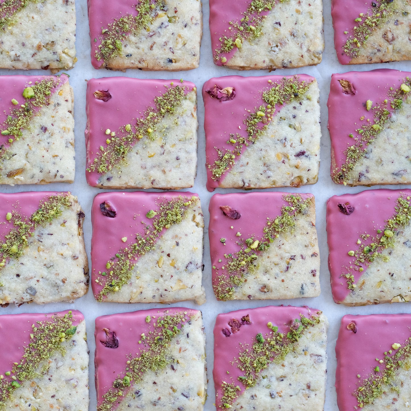 Pistachio Rose Shortbread